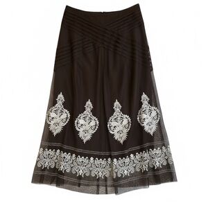 Nygaard Collection Petites Embellished Mesh A-Line Skirt – Size 4P